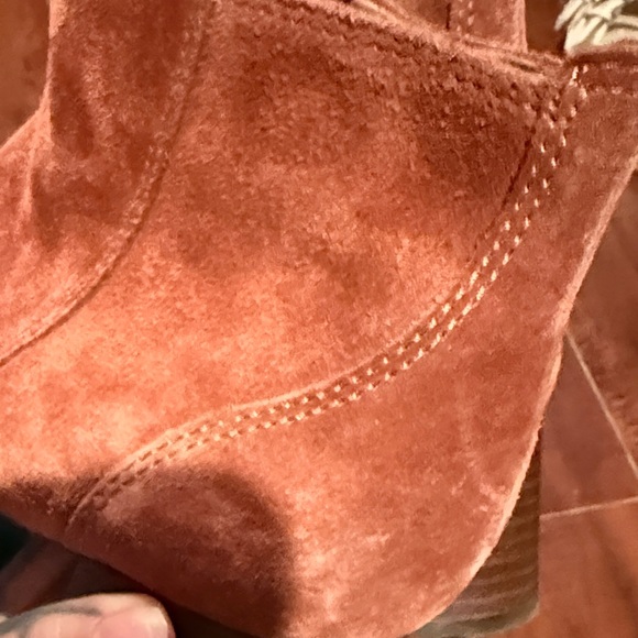 Lucky 🍀 Brand Suede Ankle Boots in Toffee coffee Brown Sz.8 - Picture 5 of 13